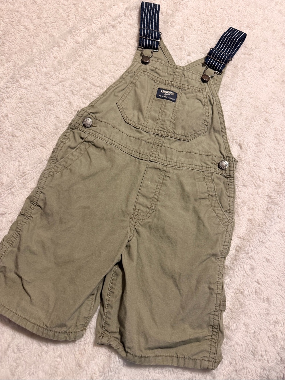 OshKosh B'gosh Olive Green Kids Overalls Shorts 5T